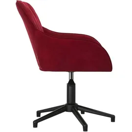 vidaXL Bürostuhl Drehbar Weinrot Samt