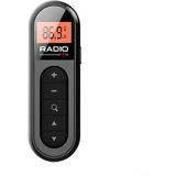 FM-Radio, kompaktes FM-Radio mit Hintergrundbeleuchtung, LCD-Display, FM-Radio Mini mit Clip, wiederaufladbar, Meeting-Anleitung, Pferderennen für den Außenbereich (weiß)