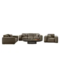 Fun Möbel Polstergarnitur Sofaset Designersofa CESINA 3-2-1 in Stoff, (inkl. 5 Zierkissen), Rundumbezug beige