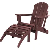 Aspero Gartenstuhl Adirondack bordeaux
