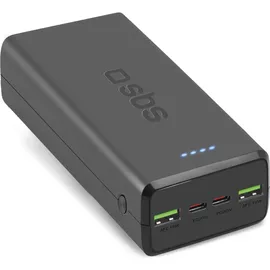 SBS Power Bank 30.000 mAh schwarz