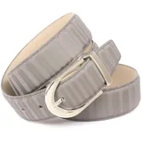 Anthoni Crown Damengürtel Leder grau 85 cm