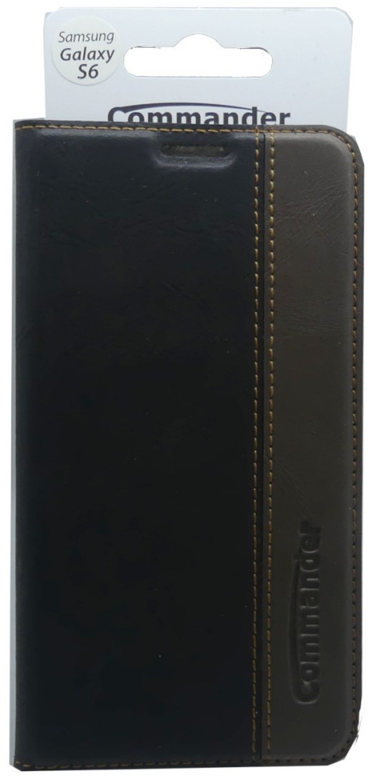 Peter Jäckel Commander Book Case Lederhülle Samsung Galaxy S6 Schwarz