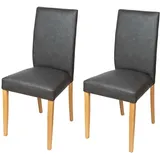 Esszimmerstuhl HOME AFFAIRE "Evona Polsterstuhl, Küchenstuhl, 4-Fußstuhl", atracite, eiche farbe, B:44cm H:95cm T:53cm, Kunstleder, Massivholz, Stühle, Esszimmerstuhl, Kunstleder, 3 Farben, Massivholzbeine, stabil, zeitlos