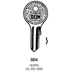 Schlüsselrohling DOM 504