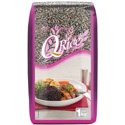 Q RICE Thailand Rice Berry schwarzer Jasminreis Langkorn 1kg