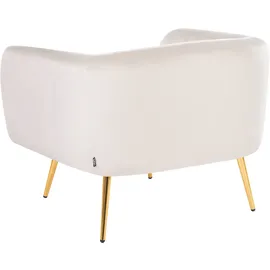 Beliani Cocktailsessel LACONIA Samtstoff 0 x 0 x 0 cm Cremeweiß/Gold