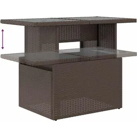 vidaXL 9-teiliges Gartensofa-Set mit Kissen, braun, Polyrattan - Braun