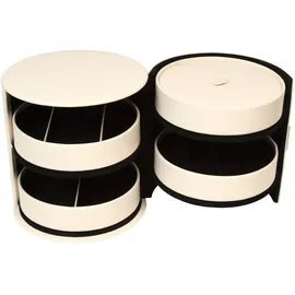 Windrose Schmuckschatulle Merino Moda Round Jewelry Case Cream