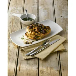 Churchill Art De Cuisine Menu Porcelain Platte Rechteckig 35,5X14Cm, 6 Stück, Weiß
