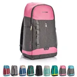 meteor 10 und 20L Kühlrucksack Kühltasche Isolierter Rucksack Lunchrucksack Kühlbox Picknickrucksack Eiscampingtasche Picknicktasche Outdoor Reisetasche (10L, Sea/Grün), Rosa/Grau Melange, 20 Long - 20 Lang