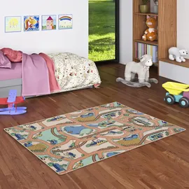 Snapstyle Kinder Beige, | Spielmatte, Strassenteppich 400 cm,