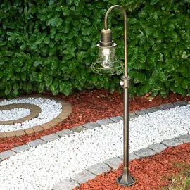 hofstein Außenleuchte Aluminium/Glas mit Bewegungsmelder E27 IP44 1 Stück braun/gold