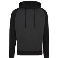 Build Your Brand Raglan Kapuzenpullover Charcoal / Black M