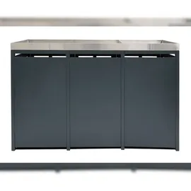 Proregal Mülltonnenverkleidung 124 x 200 x 84 cm walnuss