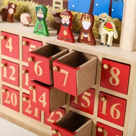 Brubaker Adventskalender Bethlehem befüllbar 34,5 x 32 x 6 cm