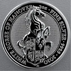 Silbermünze 2oz White Horse of Hanover 2020 The Queen's Beasts (Großbritannien)