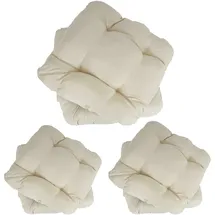 Mendler Sitzkissen 41 x 38 x 8 cm creme 6-tlg.