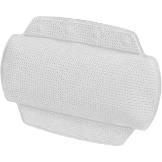 Spirella - Badewannenkissen Alaska Mit 8 Saugnäpfen Antibakteriell - Rutschhemmend 23 cm Waschbar - Kunststoff - Schneeweiß - 32 x 23 cm