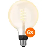 Philips Hue Filamentlampe White Ambiance Globe XL 6er-Pack