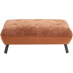 Hocker EXXPO - SOFA FASHION, braun (rust), B:110cm H:44cm T:78cm, Hocker, Polsterhocker, bequem und modern