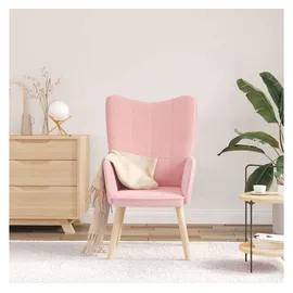 vidaXL Relaxsessel Rosa 62 x 67 x 95,5 cm Sherpa-Stoff mit Kissen