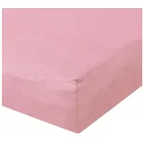 BettwarenShop Spannbettlaken Jersey-Elasthan 140 x 200 - 160 x 220 cm altrose-pink