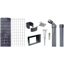 GAH Alberts Fix-Clip Pro Gartenzaun 50 m x 102 cm Anthrazit