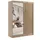 altdecor Schiebetürenschrank Vilan 150 x 215 x 61 cm Bronze