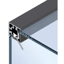 Cadro Glas-Eckprofil Edelstahl Optik