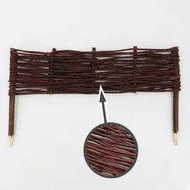 Aquagart 7 Beeteinfassungen aus Weide 30x60cm I Beetbegrenzung /Weidenzaun zur Beetumrand...