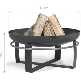 Cookking Feuerschale Viking 60 cm x 36 cm Schwarz