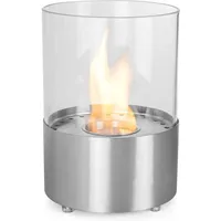 Moritz Ethanol Kamin Tischkamin I 29 x 20 x 20 cm Edelstahl I Tischfeuer rund I 500 ml Edelstahldose I Bioethanol Kamin I Bio Ethanol Kaminofen Indoor