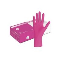 Nitril Magenta Einmalhandschuhe puderfrei | 100 Stück XS