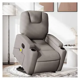 vidaXL Massagesessel mit Aufstehhilfe Taupe Stoff