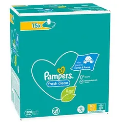 Pampers® Feuchttücher fresh clean 1-lagig weiß, 1.200 St.