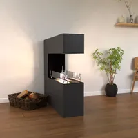 GLOW FIRE Ethanol Kamin 'Oakland' | Ethanolofen in Grau mit 3 Std. Brenndauer und 3 KW Heizleistung | BxHxT: 110x110x30 cm - Grau