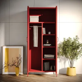 Jan Nowak Flavio Garderobenschrank 80 x 185 x 45 cm Rot