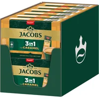 Jacobs 3in1 Caramel, Instant Kaffee Sticks, löslicher Bohnenkaffee mit