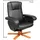 Svita Relaxsessel CHARLES Kunstleder 75 x 95 x 75 cm Braun mit Hocker