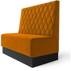 Schmidt S | Gastrobank | B:H 180 x 100 cm | Orange | Raute | Samt