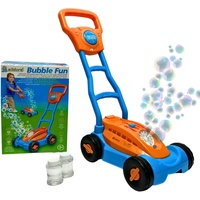 alldoro 60617 Seifenblasen-Rasenmäher, LED-Seifenblasen-Maschine mit Hupe für Kinder ab 3 Jahren, bunt, inkl. 160 ml Seifenlauge