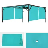 MCW Ersatzbezug für Pergola Pavillon Beja 3x3m ~ türkis-blau