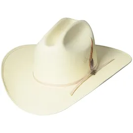 Stars & Stripes Cattleman Strohhut Weiß 55