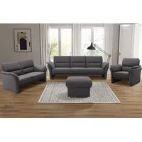 2-Sitzer DOMO COLLECTION "Pina elegant und zeitlos, schmale Armlehnen, kompakte Stellmaße", grau (anthrazit), B:159cm H:95cm T:88cm, 100% Polyester, Sofas, mit Federkern für hohen Sitzkomfort, Breite 159cm