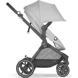 Cybex Gold Kinderwagen EOS Basic Trio-Set inkl. Babyschale Aton B2 i-Size und Babyschalen-Adapter, Reisesystem, Ab Geburt bis 22 kg (ca. 4 Jahre), Lava Grey
