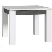 Furniture24 Tisch Brugia EST45, Esstisch ausziehbar 90-135-180 cm, Weiß Hochglanz