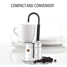 Asixxsix Moka Topf 50 ml 1 Tasse Aluminium