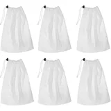 FWORUAIS Auffangbeutel Ersatz Netz - 6pcs Reinigung Netzbeutel mit Kordelzug für Poolsauger Schwimmbad zum Auffangen von Laub, kleinem Schmutz