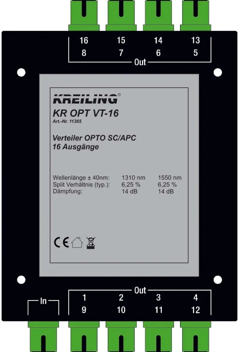 Kreiling Ind. Verteiler OPTO SC/APC KR OPT VT-16